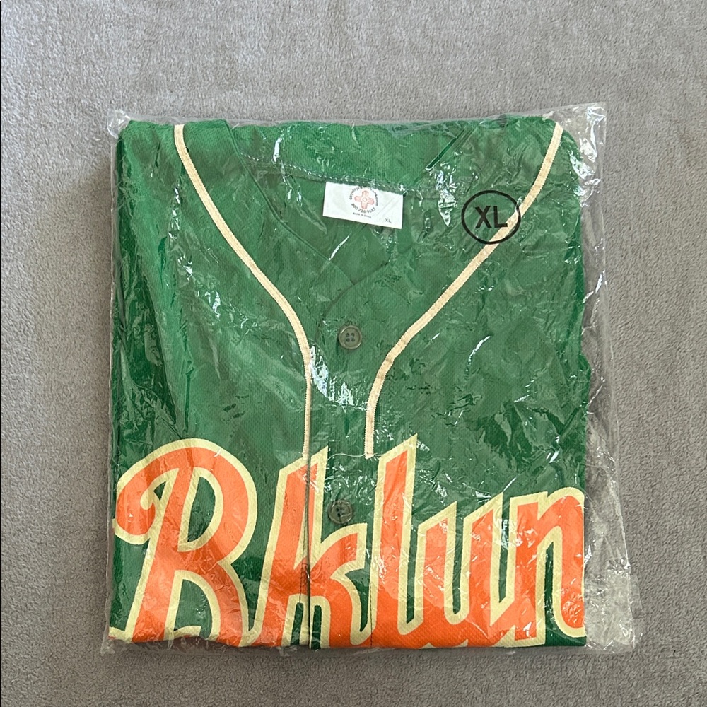 Brooklyn Cyclones Irish Night Green Orange Gold Jersey XL